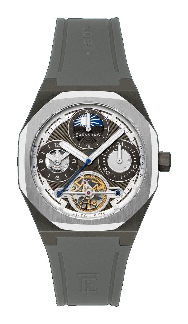 Drake Graphite Grace / Grey Rubber Strap Gray Dial