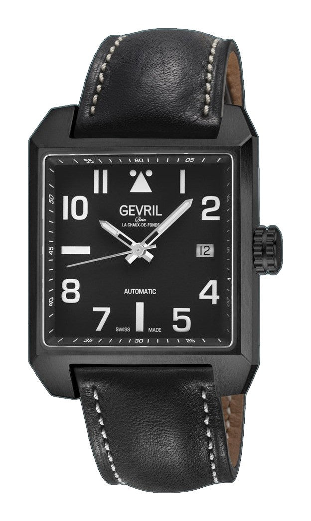 Herald Square Black Dial / Black Leather Strap Black Dial