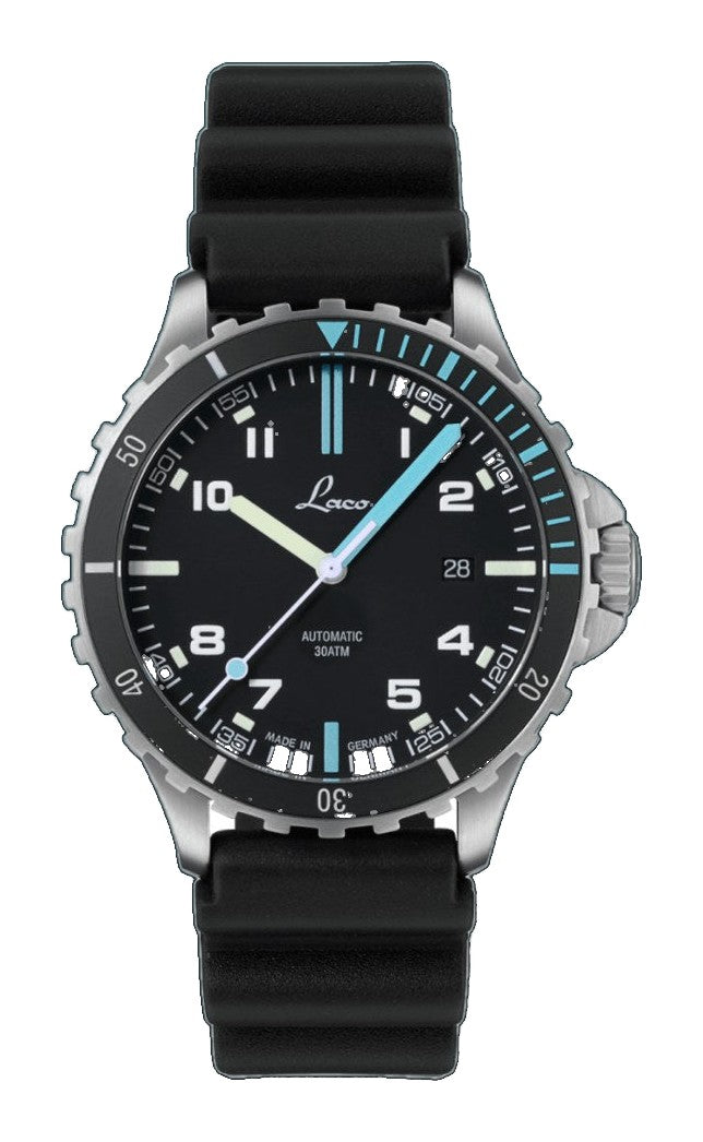 Atlantik Rubber Strap Black Dial