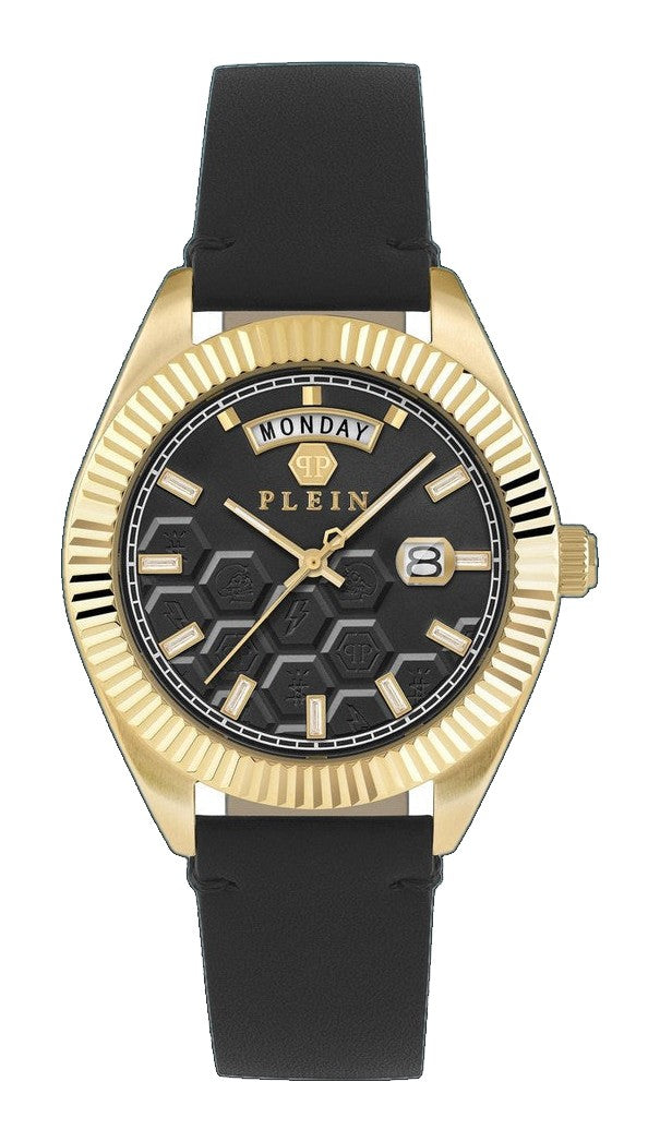 DATE SUPERLATIVE GENT 42MM Black / Leather Black Dial