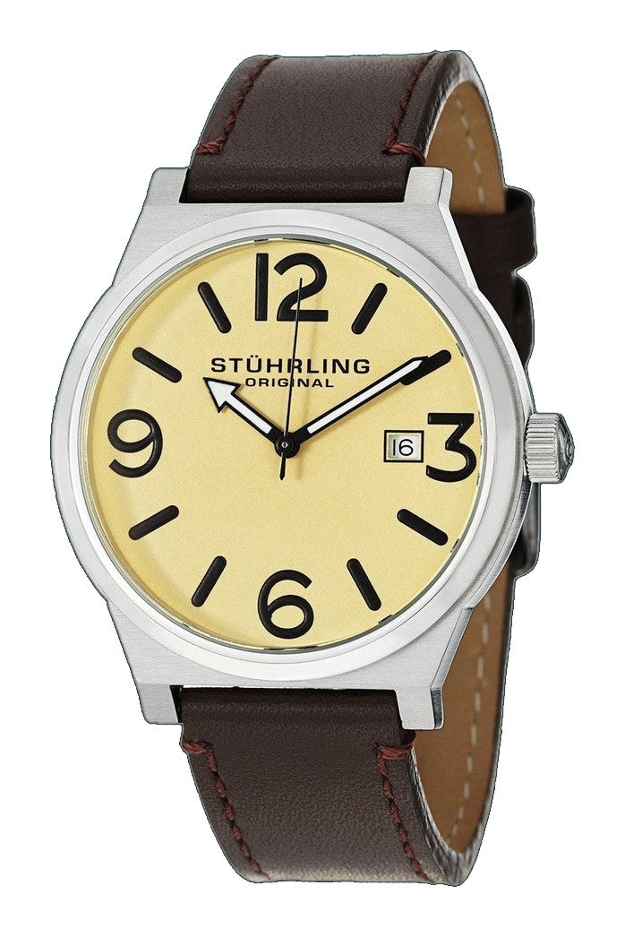 Aviator Brown/Leather/Champagne Dial/Silver Case | Champagne Dial
