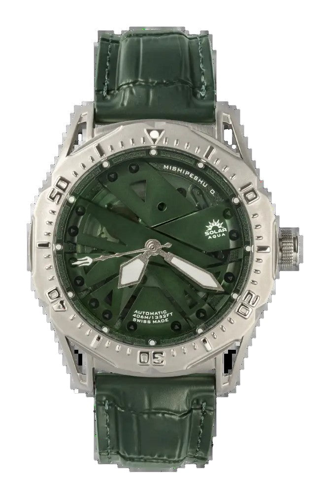 Mishipeshu G.L. Green Dial / Croco Strap Green Dial