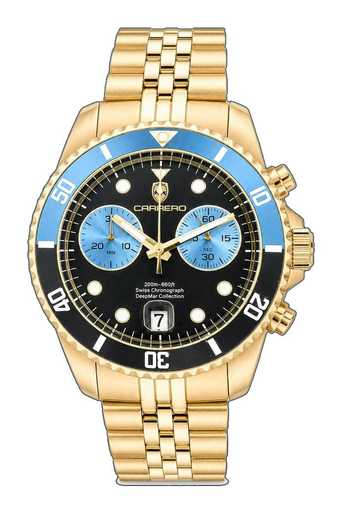 DeepMar Collection BLACK / LIGHT BLUE Black-Blue Dial