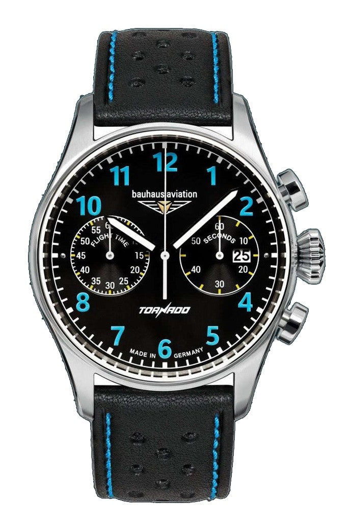 Aviation Tornado Black Dial with Light Blue | Black Dial