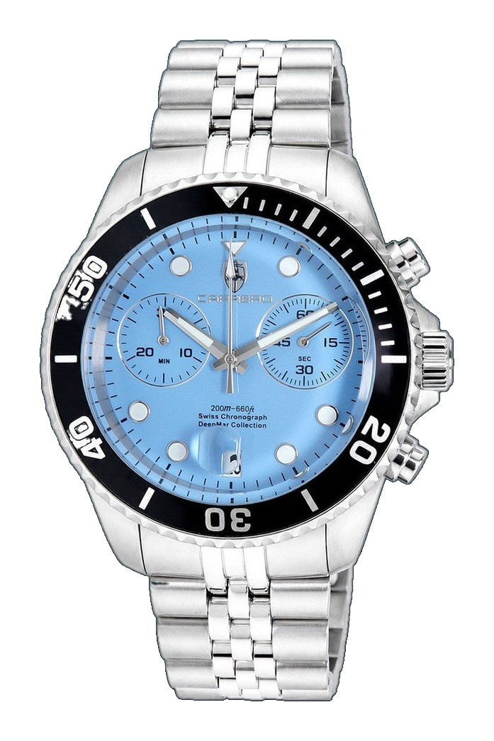 DeepMar Collection LIGHT BLUE / BLACK Light Blue Dial