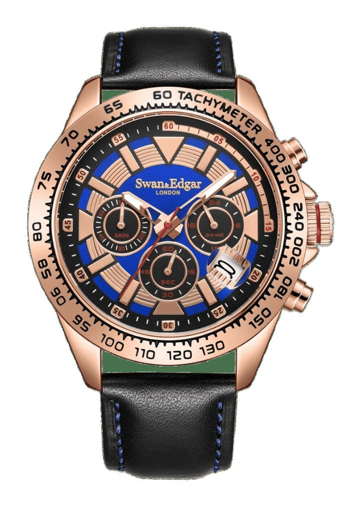 Speed Tracker Mecha Quartz Blue/Leather Blue Dial