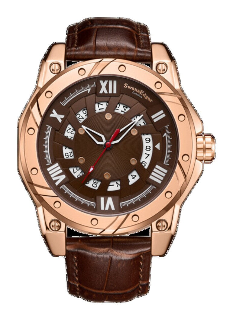 Engineer Automatic Brown  Dial / Brown Leather Strap Brown Dial