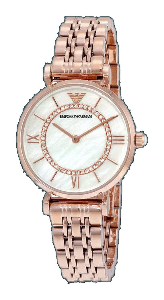 Classic White Mother-Of-Pearl Dial / Rose Gold-Tone Stainless Steel Bracelet Mother-of-Pearl Dial