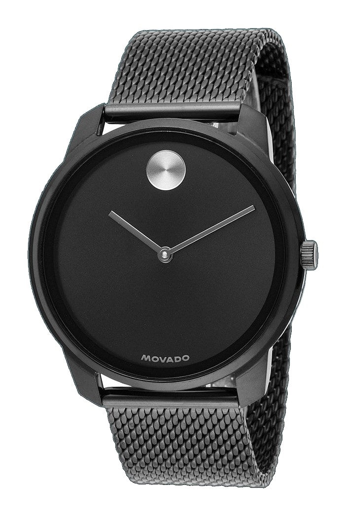Bold Black Sunray Dial / Black Stainless Steel Mesh Bracelet Black Dial