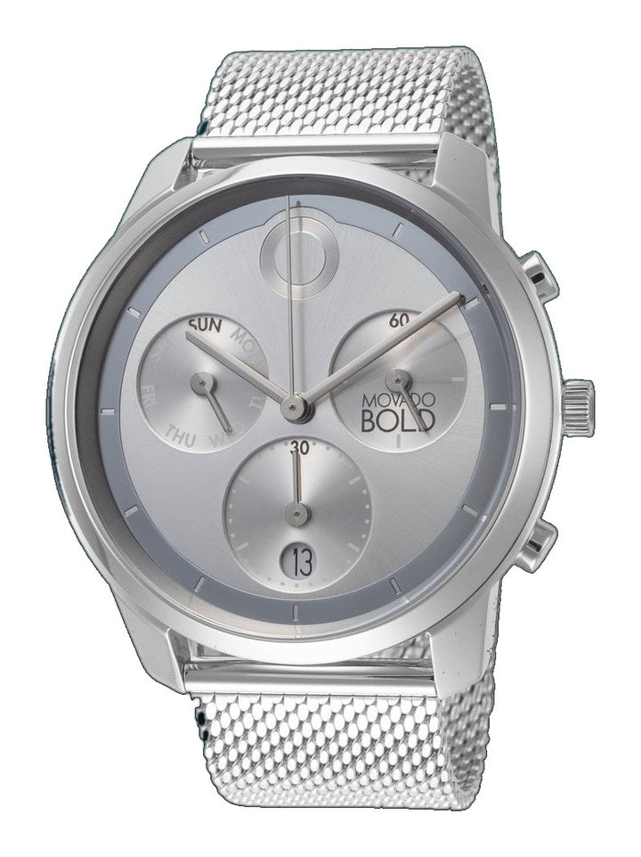Bold Trend Element Silver Dial / Stainless Steel Mesh Bracelet Silver Dial