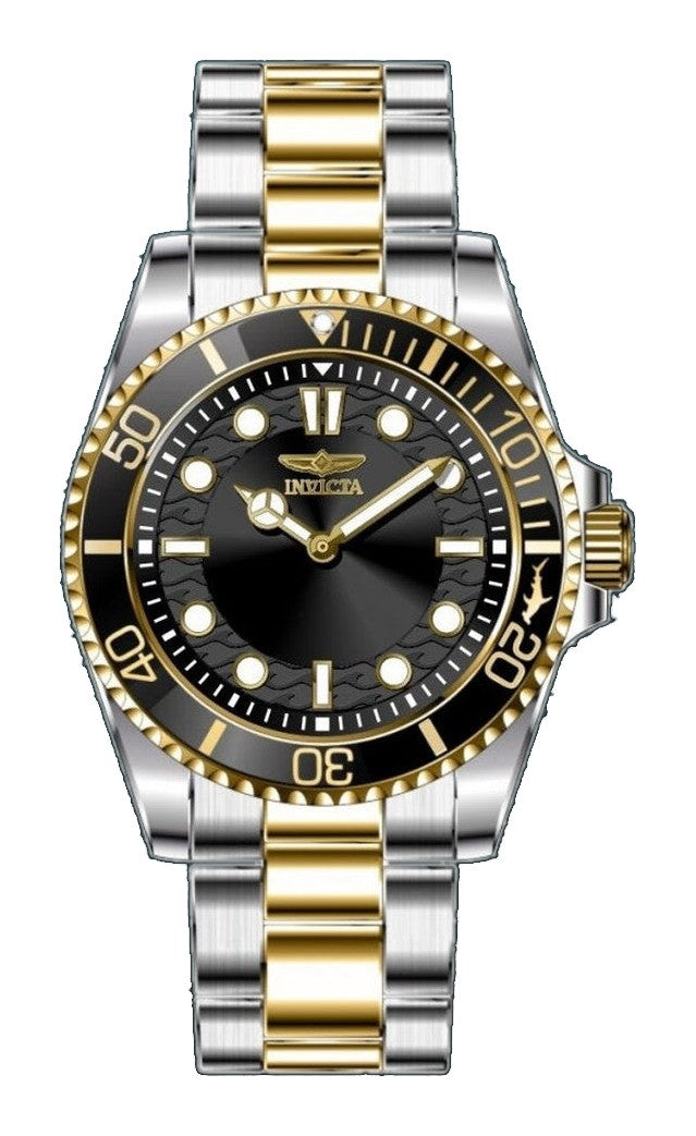 Pro Diver Men Black Dial / Two-Tone Stainless Steel Bracelet Black Dial