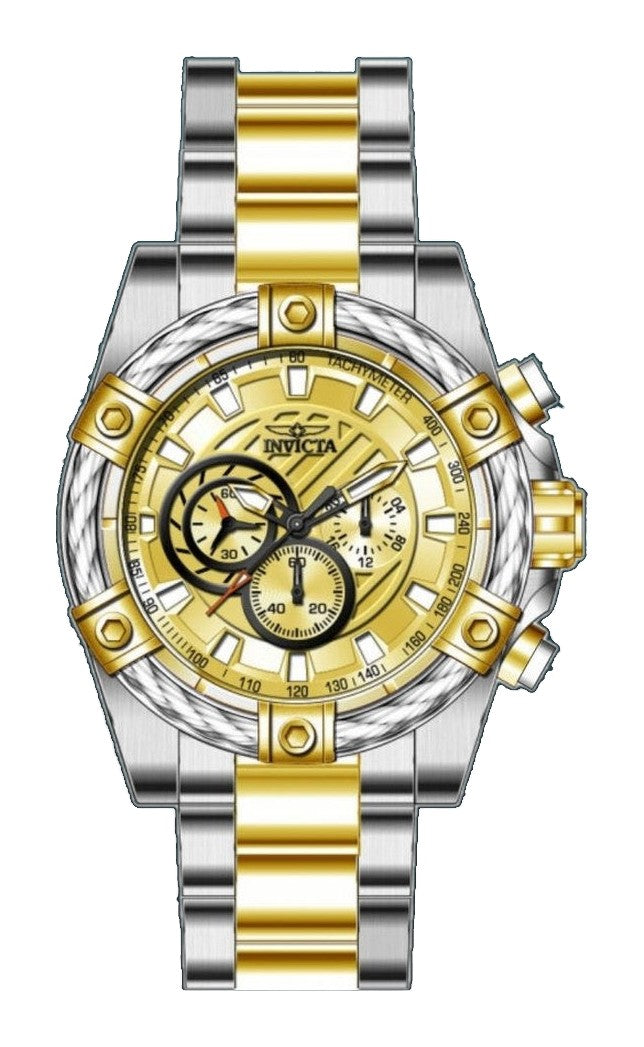 Bolt Men Gold-Tone Dial / Two-Tone Stainless Steel Bracelet Gold-tone Dial