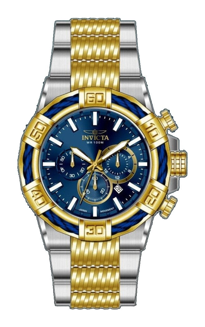 Bolt Men Blue Dial / Two-Tone Stainless Steel Bracelet Blue Dial