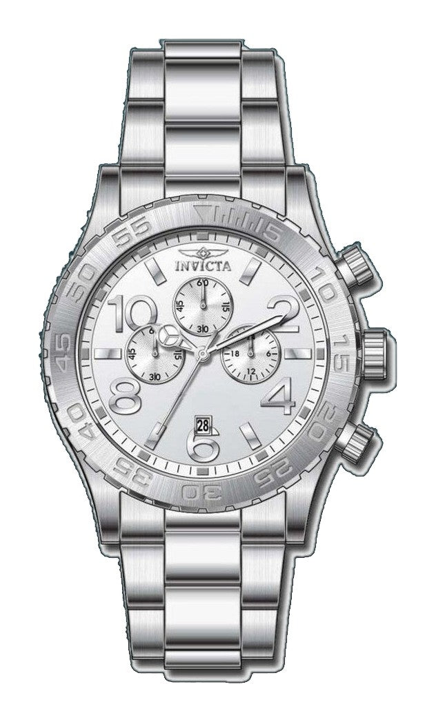 Specialty Chronograph Silver Dial / Silver Stainless Steel Bracelet Silver Dial