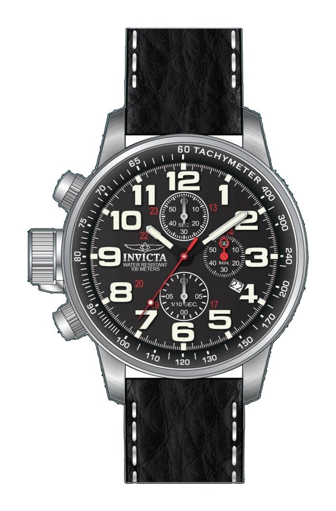 I-Force Chronograph Black Dial / Black Leather Strap Black Dial