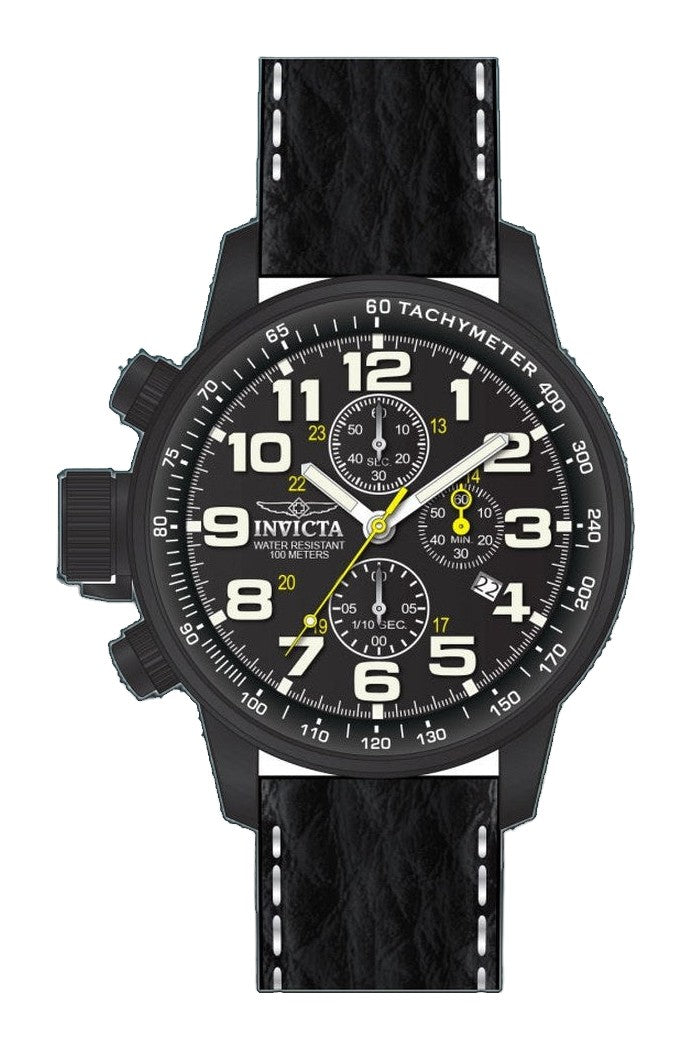 I-Force Chronograph Black Dial / Black Leather Strap Black Dial