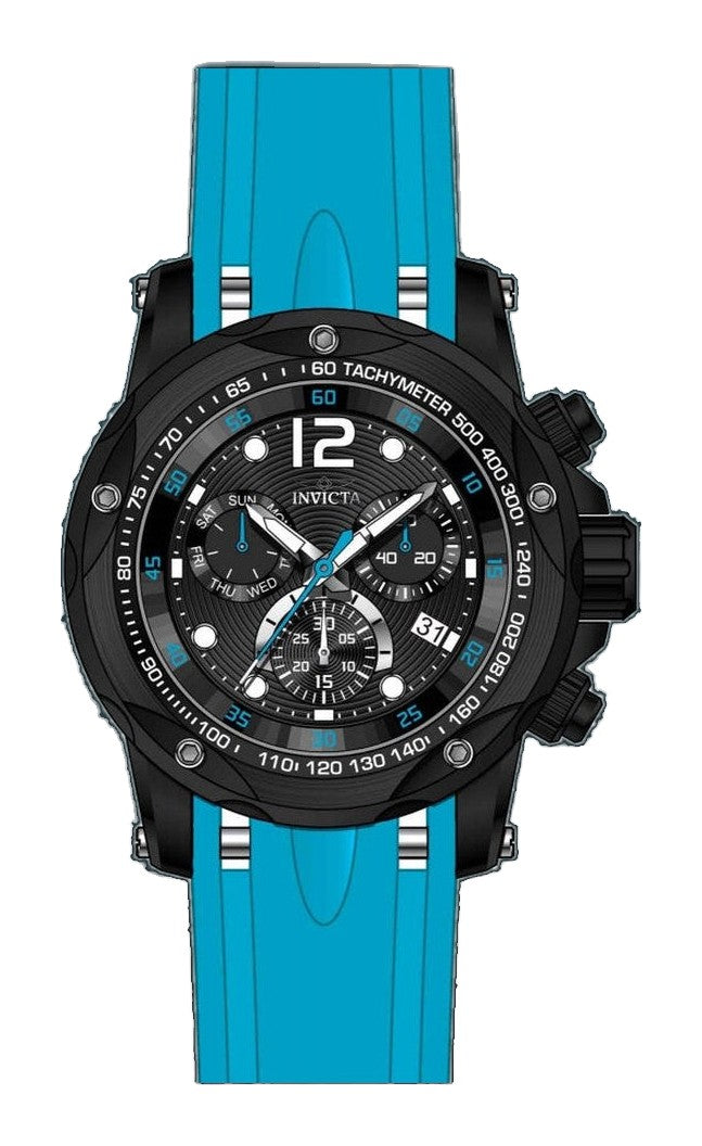 Speedway Black Dial / Blue Blue Silicone Strap Black Dial