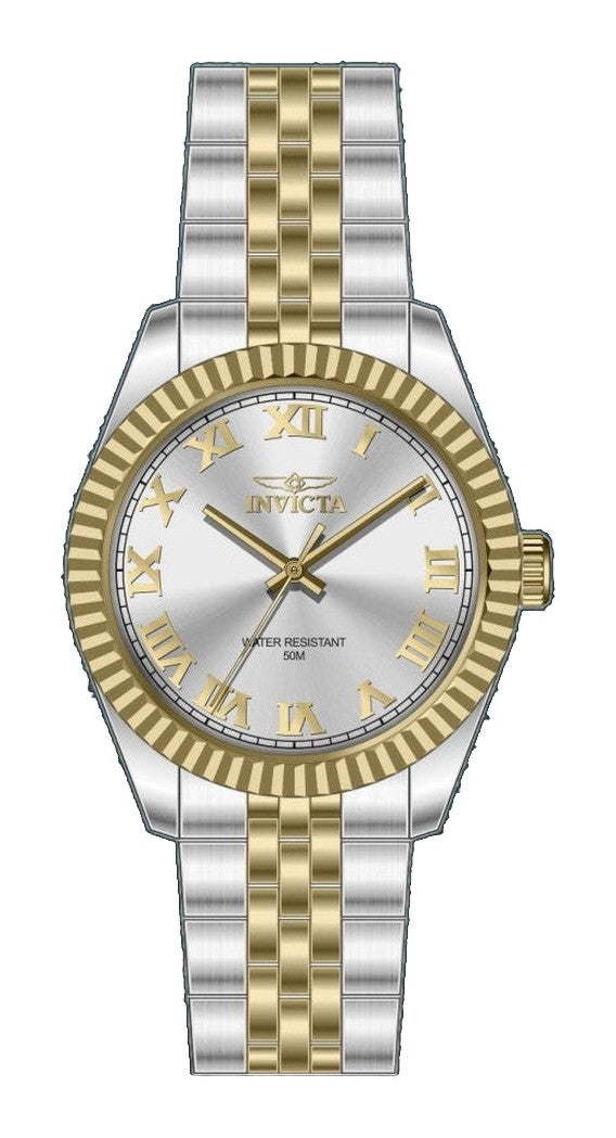 Specialty Silver Dial / Two-Tone Silver-Gold Stainless Steel Bracelet Silver Dial