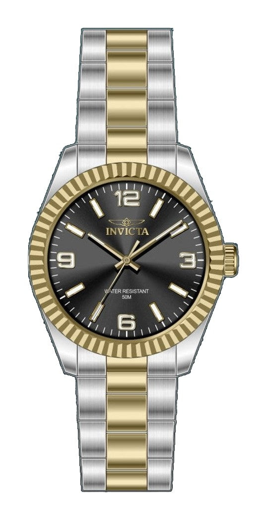 Specialty Black Dial / Two-Tone Silver-Gold Stainless Steel Bracelet Black Dial