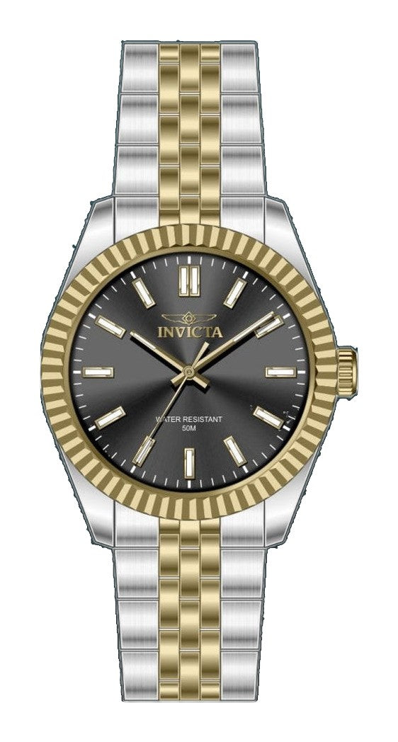 Specialty Black Dial / Two-Tone Silver-Gold Stainless Steel Bracelet Black Dial