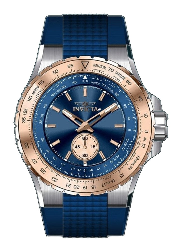 Aviator Men Blue Dial / Blue Silicone Strap Blue Dial