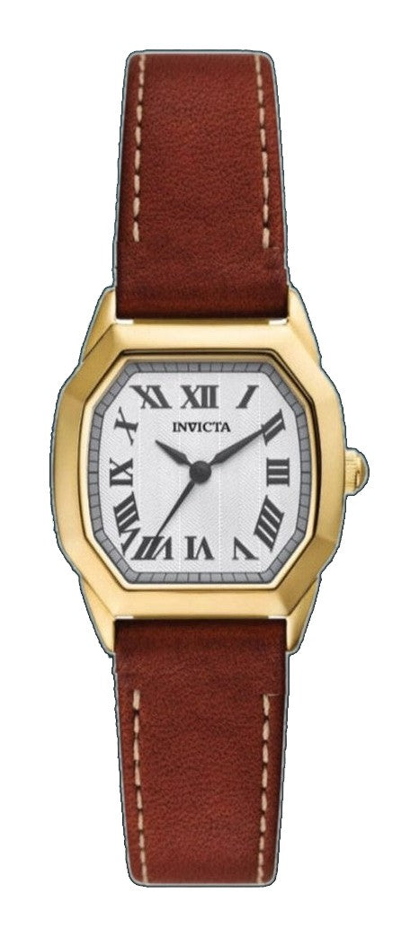 Wildflower Lady Silver-Tone Dial / Brown Leather Strap Silver-tone Dial