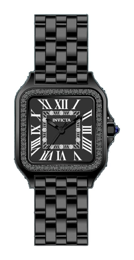 Angel Lady Black Dial / Black Stainless Steel Bracelet Black Dial