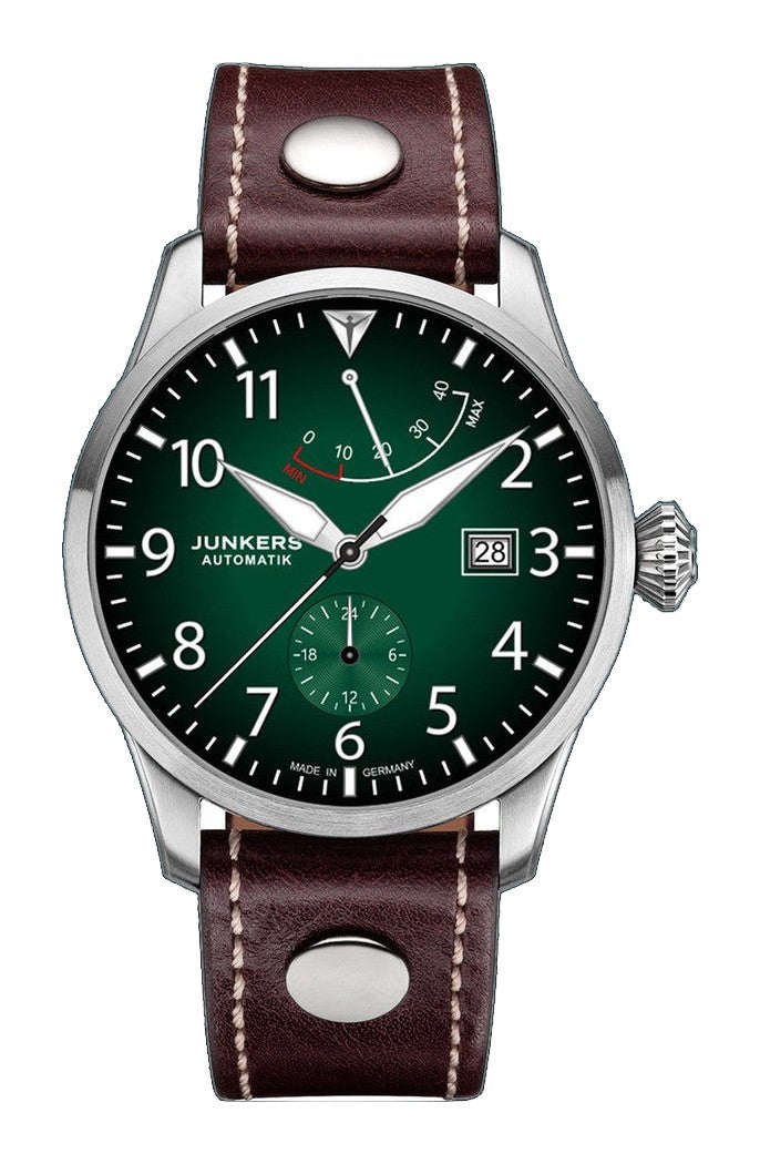 Flieger Leather / Green Green Dial