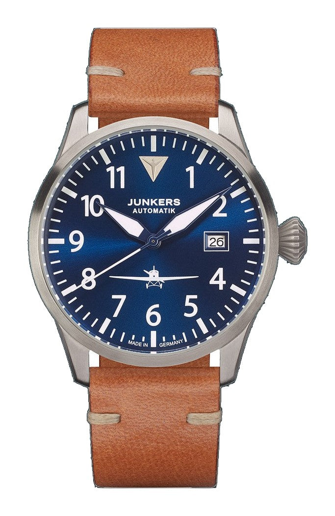 Flieger Leather / Blue Blue Dial