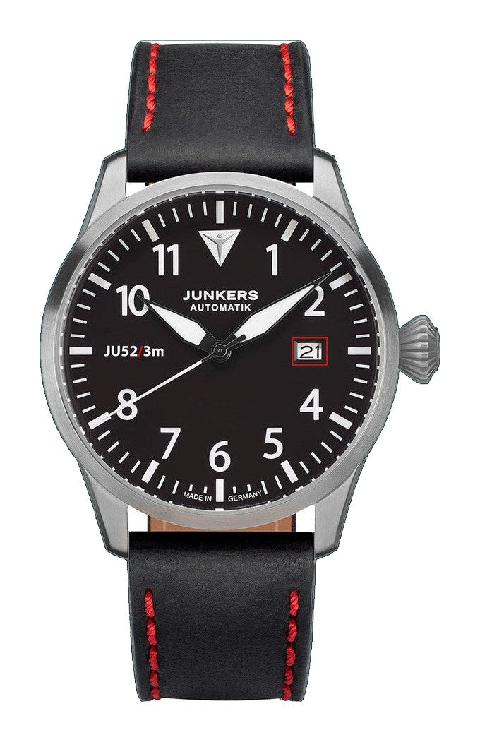 JU52/3M Limited Edition Black Dial / Black Leather Strap Black Dial