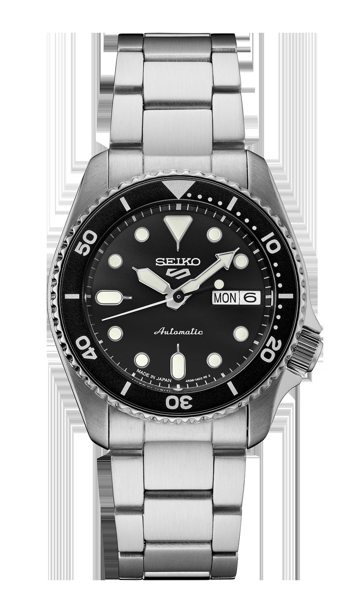 5 Sports SKX Series Mid-Size Black Dial / Stainless Steel Bracelet Black Dial