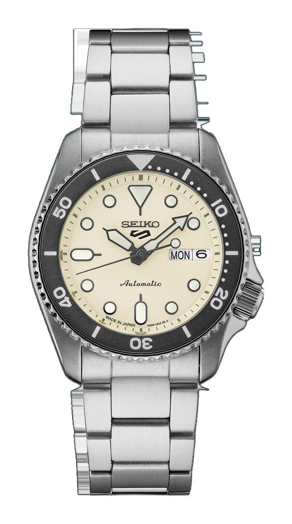 5 Sports SKX Series Mid-Size Beige Dial / Stainless Steel Bracelet Beige Dial