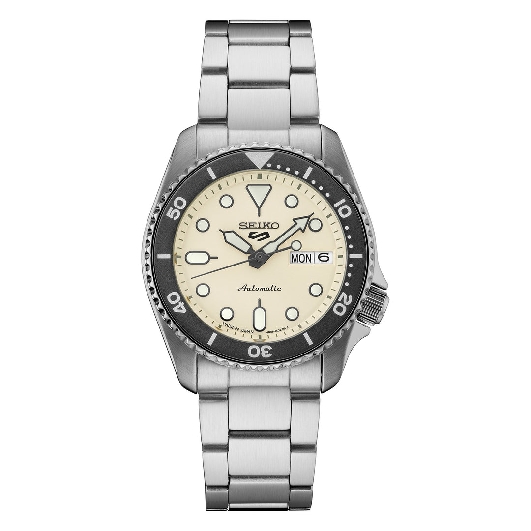 5 Sports SKX Series Mid-Size Beige Dial / Stainless Steel Bracelet Beige Dial