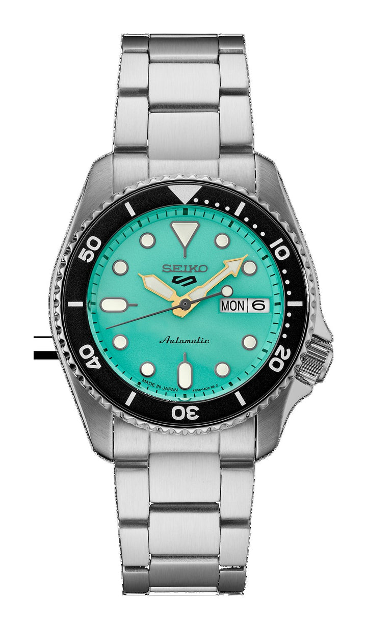5 Sports SKX Series Mid-Size Teal Dial / Stainless Steel Bracelet Teal Dial