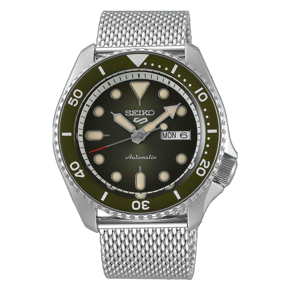5 Sports SKX Series Green Dial / Silicone Strap Green Dial