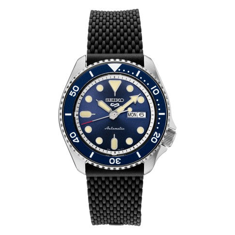 5 Sports Blue / silicone strap Blue Dial