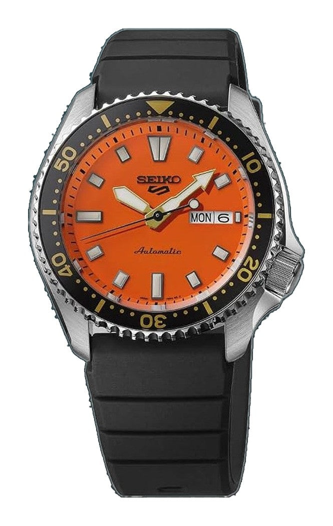 5 Sports SKX Orange Dial / Black Silicone Strap Orange Dial