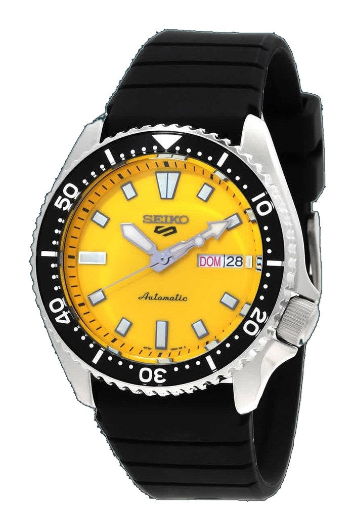 5 Sports SKX Yellow Dial / Black Silicone Strap Yellow Dial