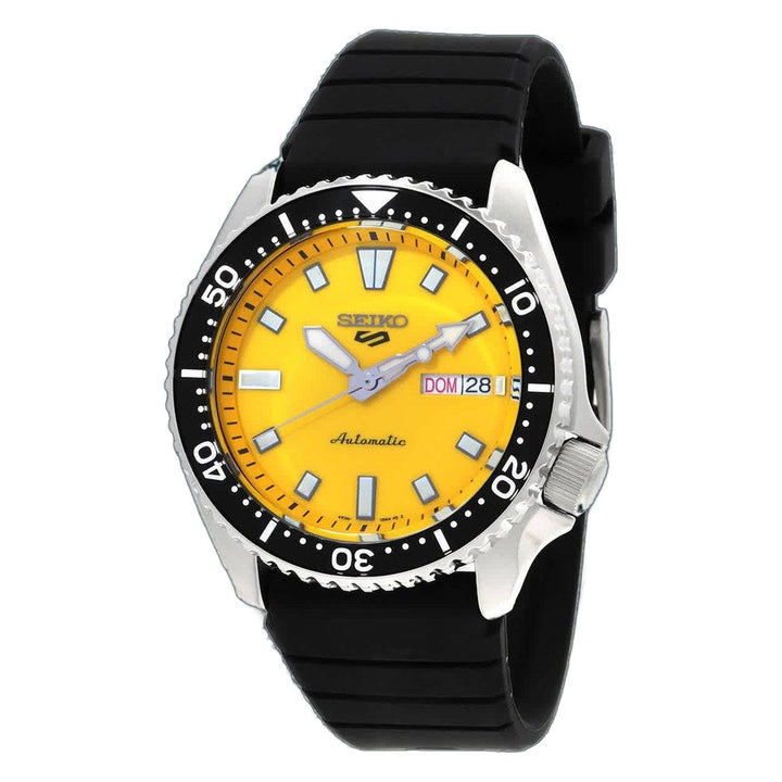 5 Sports SKX Yellow Dial / Black Silicone Strap Yellow Dial