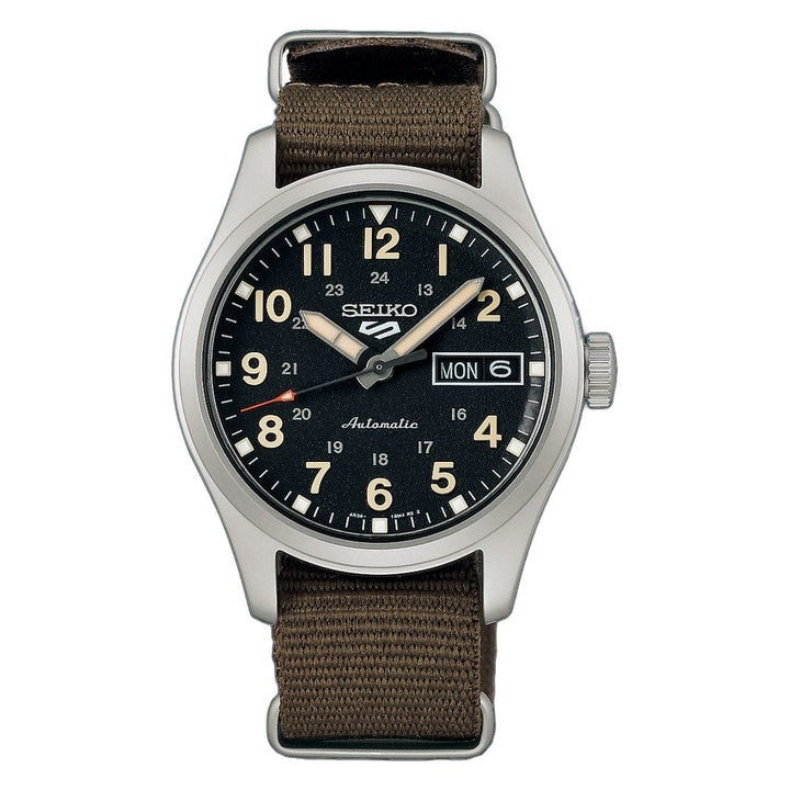 5 Sports Field Series Black Dial Khaki Nylon Strap 36.4mm