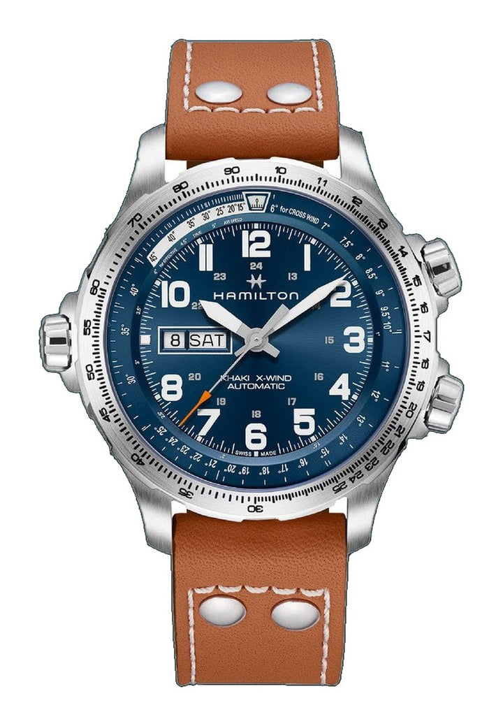 Khaki Aviation Blue / Leather | Blue Dial