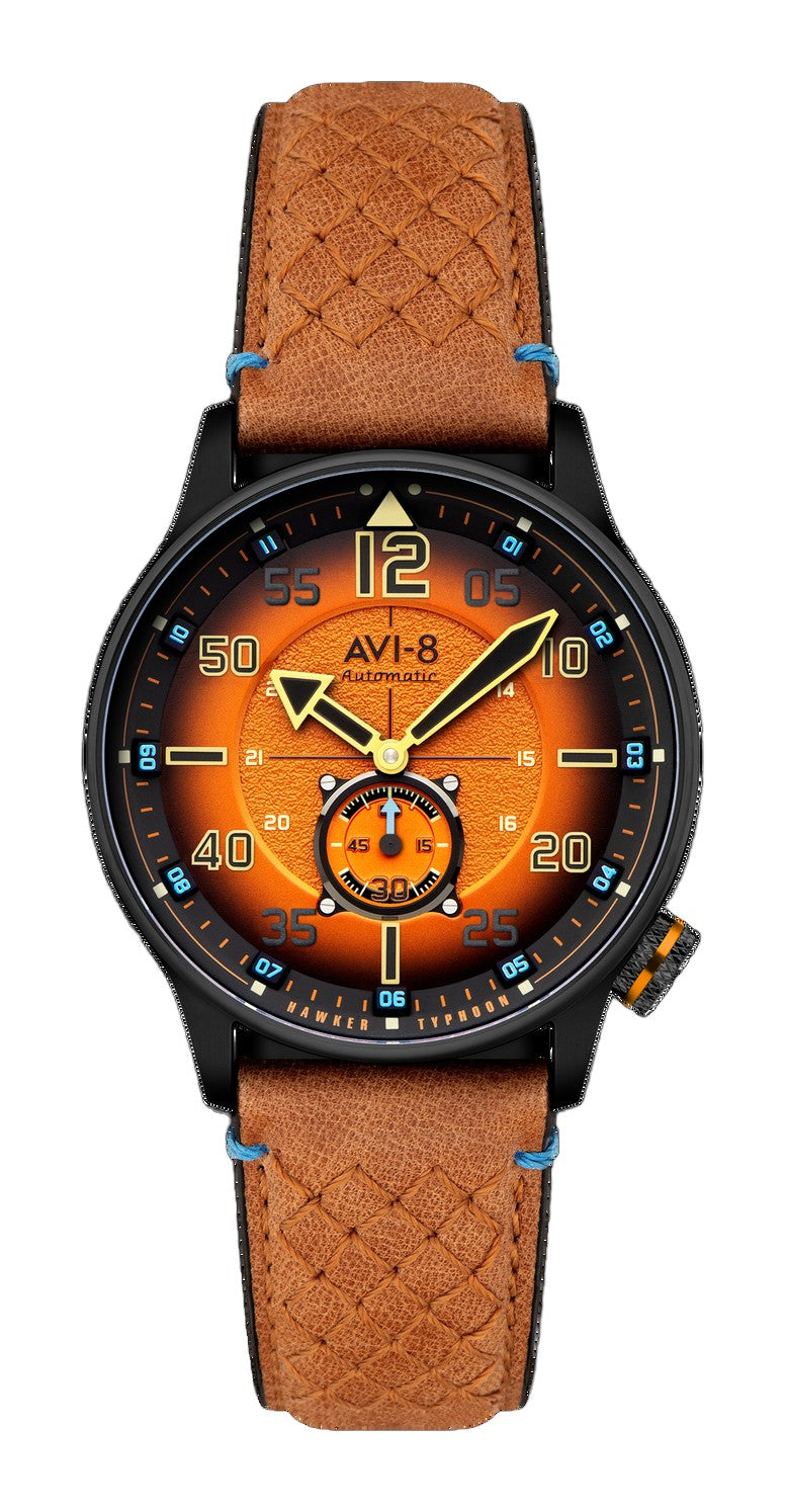 Hawker Typhoon Baldwin Automatic Orange / Brown Leather | Orange Dial
