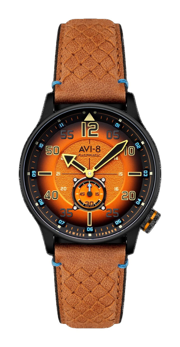 Hawker Typhoon Baldwin Automatic Orange / Brown Leather | Orange Dial
