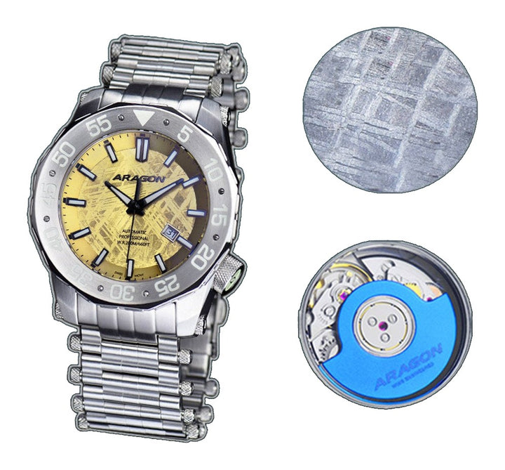 Sea Charger Meteorite LE Gold Color Meteorite Dial | Gold Dial