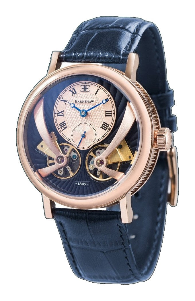 Thomas Earnshaw Beaufort Anatolia Automatic Blue / Leather Blue Dial