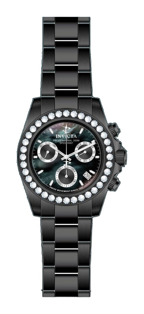 Elite Diamond Black Mother-of-Pearl dial / Black Stainless Steel Bracelet Black Mother-of-Pearl Dial