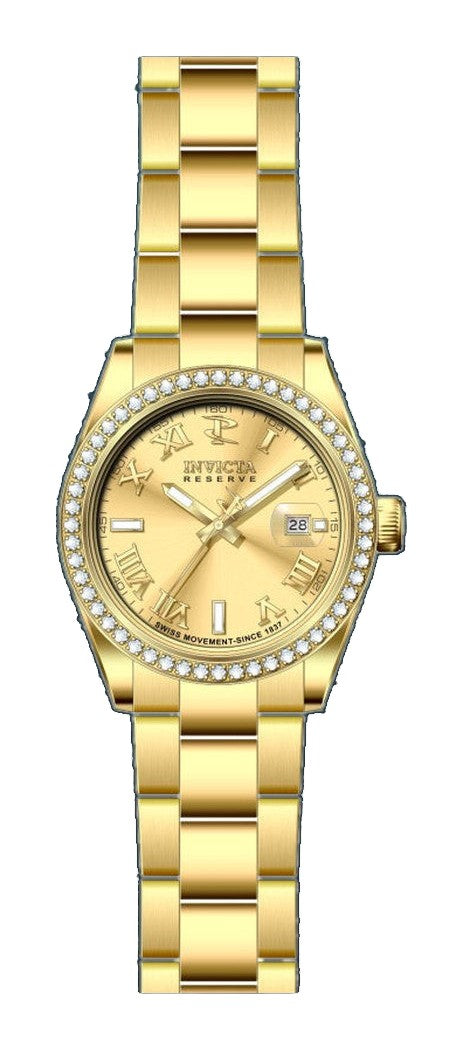 Elite Diamond Gold dial / Gold Stainless Steel Bracelet Gold Dial