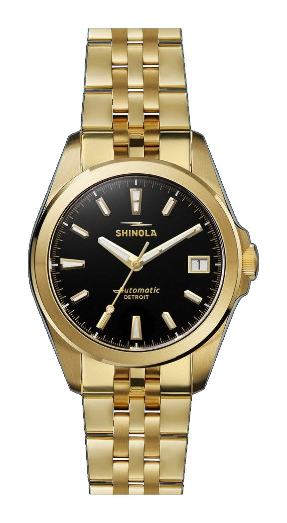 Circadian Monster 36mm, Gold Bracelet Black Dial