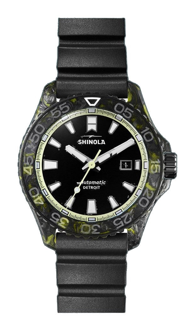 Monster 45mm, Black Rubber Strap Black Dial