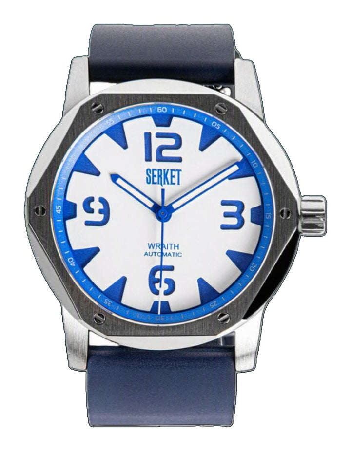 Wraith Steel White & Cobalt 46mm White Dial
